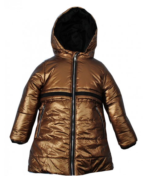 Куртка зимова для дівчинки 20160 коричневого кольору