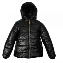 Куртка зимова 20162 для дівчинки чорного кольору