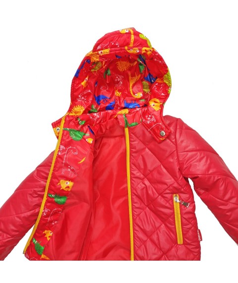 Demi-season jacket 22014 red color