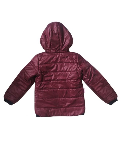 Boy's demi-season jacket 22207 burgundy