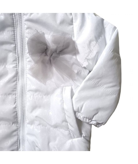 Demi-season jacket for a girl 22437 white