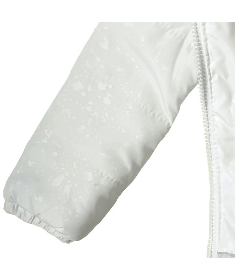 Demi-season jacket for a girl 22437 white