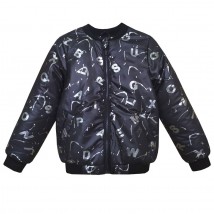 Bomber for girls 22443 black with letters