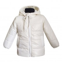 Girl's demi-season jacket 22637 milk color