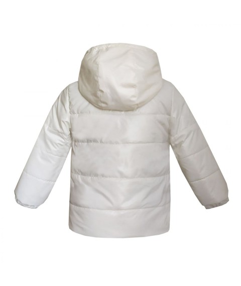 Girl's demi-season jacket 22637 milk color