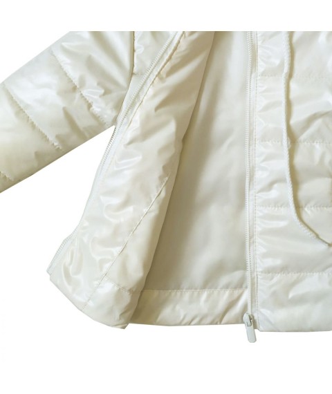 Куртка для дівчинки демісезонна 22637 молочного кольору