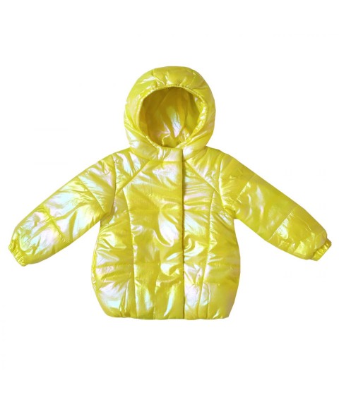 Demi-season jacket for a girl 22745 yellow