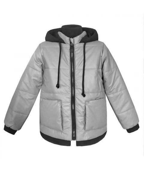 Demi-season jacket for a boy 22775 gray