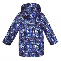 Boy's demi-season jacket 22811 blue with print