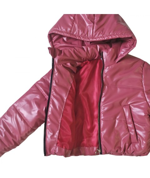 Jacket for girls demi-season 22820 crimson color