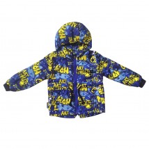 Boy's windbreaker 24057 blue color with print