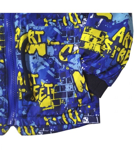 Boy's windbreaker 24057 blue color with print