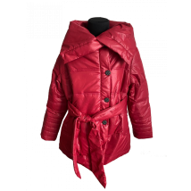 Demi-season jacket 2602 for a girl in red color