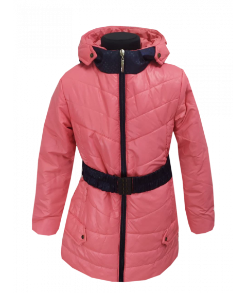 Demi-season jacket 2706 for a girl in pink color