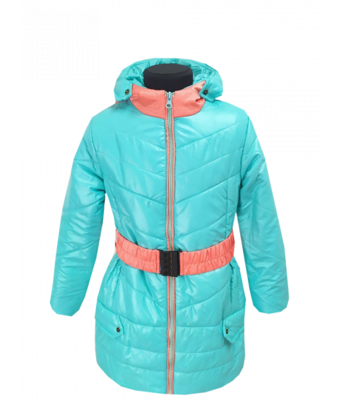 Demi-season jacket 2706 for a girl of blue color