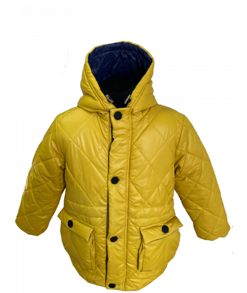 Winter jacket 2774 for a girl in mustard color