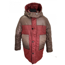 Red winter jacket 2777 for a boy