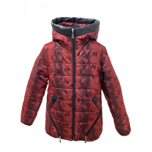 Demi-season jacket 2784 for a girl in red color
