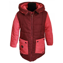 Куртка зимова 2790 для дівчинки червоного кольору