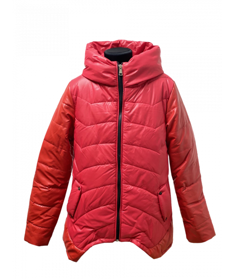 Demi-season jacket 2793 for a girl in red color