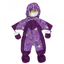 Winter overalls 32019 for a girl of purple color