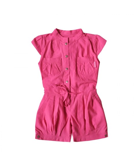 Напівкомбінезон літній для дівчинки 363 рожевого кольору