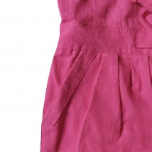 Напівкомбінезон літній для дівчинки 363 рожевого кольору