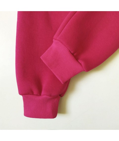 Knitted overalls (romper) for girls, crimson