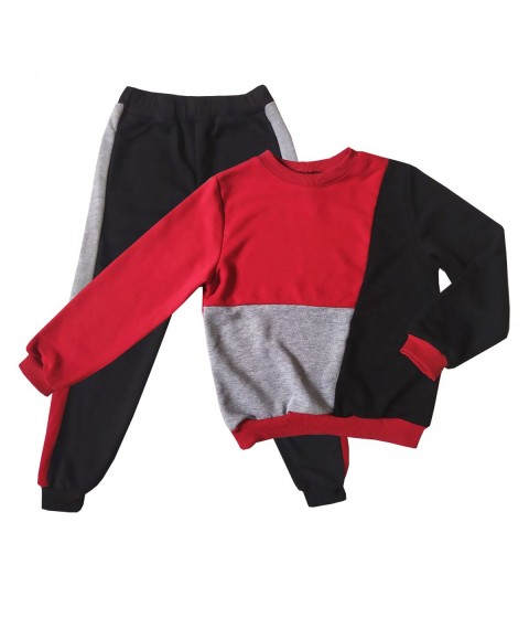 Suit 555295-555296 for a boy black and red