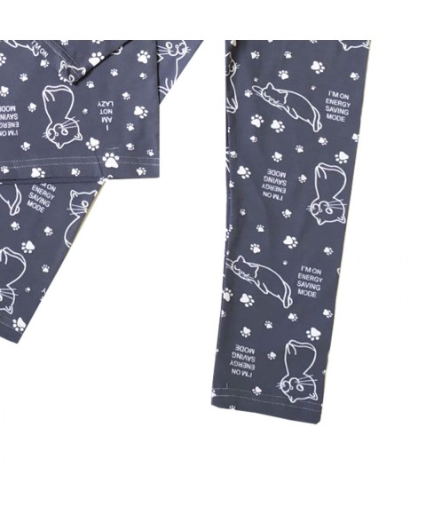 Pajamas for children 555364-555365 gray color with print