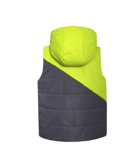 Vest for a boy 72115 gray with light green