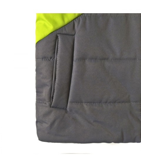 Vest for a boy 72115 gray with light green