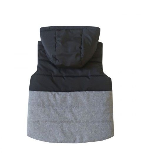 Vest for boy 72116 black with gray
