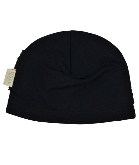 Hat for a girl Odahayko 852 dark blue
