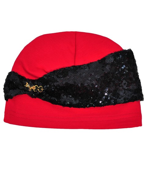A girl's hat Odahayko 852 crimson