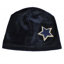 Hat for a girl Odahayko 857 dark blue