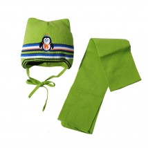 Hat scarf winter 80326A light green