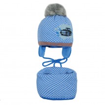 Hat Collar winter 80348 blue