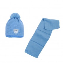 Hat Scarf winter AGBO 80292 blue