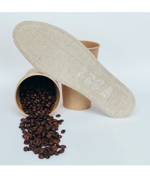 Конопляные эко стельки для обуви с ароматом кофе