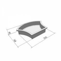 Форма для тротуарной плитки Вереск-2007 Чешуя гладкая 235×166×45 мм