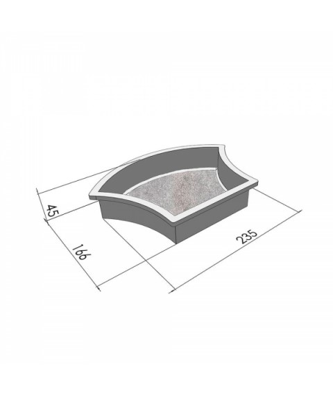 Форми для тротуарної плитки Вереск-2007 Луска шагрень 235×166×45 мм