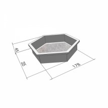 Moulds for paving slabs Veresk-2007 Hexagon Rough 205×178×45 mm