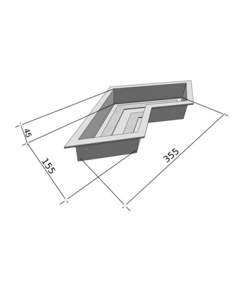 Форма для тротуарной плитки Вереск-2007 Бумеранг Мозаика 355×155×45 мм