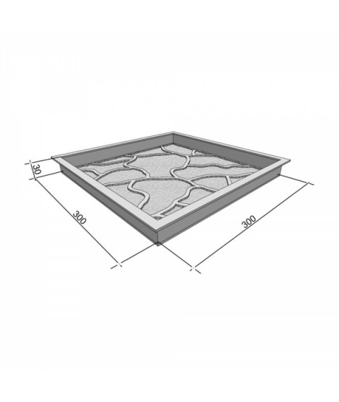 Moulds for paving slabs Veresk-2007 Cloud 300×300×30 mm