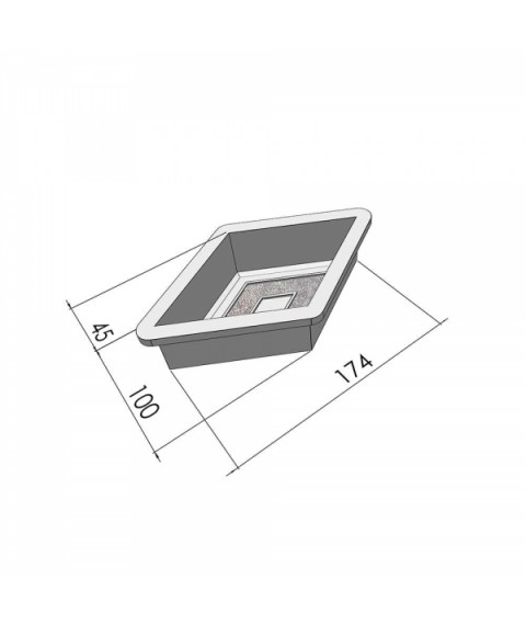 Форма для тротуарной плитки Вереск-2007 Ромб малый мозаика 100×174×45 мм