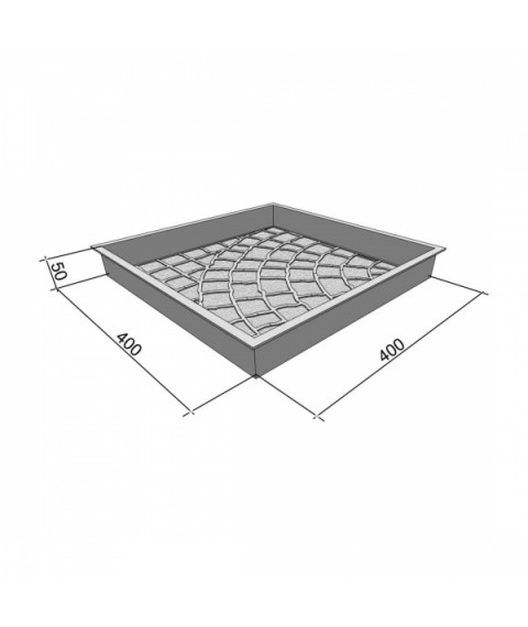 Moulds for paving slabs Veresk-2007 Hatch 400×400×50 mm