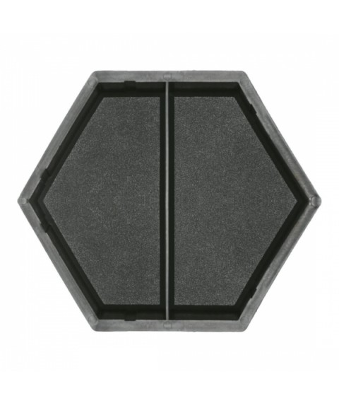 Schalen f?r Gehwegplatten Heather-2007 Hexagon halb quer 205x178x45 mm