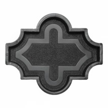 Форма для тротуарной плитки Вереск-2007 Мелирия крест 270×225×45 мм
