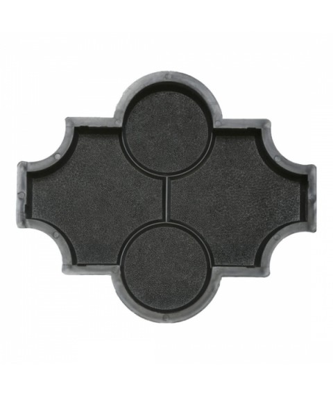 Форма для тротуарной плитки Вереск-2007 Мелирия шагрень с кольцами 270×225×45 мм